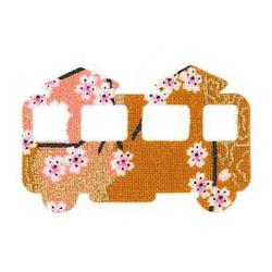ファブリックステッカー JT 金茶 山桜 でんしゃ