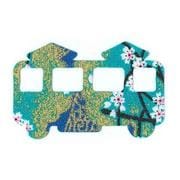 ファブリックステッカー JT 青 山桜 でんしゃ
