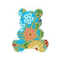 ファブリックステッカー JT 水色 折鶴松竹梅 くま