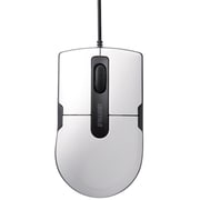 有線マウス USB接続式 BlueLED 3ボタンタイプ エルゴノミックフォルム 静音 Mサイズ ホワイト BSMBU26SMWH