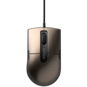 有線マウス USB接続式 BlueLED 3ボタンタイプ エルゴノミックフォルム 静音 Sサイズ ブラウン BSMBU26SSBW