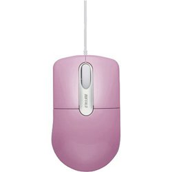 有線マウス USB接続式 光学式センサー 3ボタンタイプ エルゴノミックフォルム 静音 Mサイズ ピンク BSMOU27SMPK