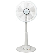 リビング扇風機 DCモーター リモコン付 ホワイト YLX-LD302(W)
