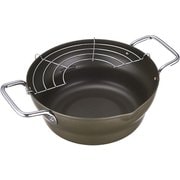 揚げクック 鉄製段付き 両手天ぷら鍋 20cm HB-1374