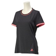 ITT92-S00220-J/L [Snova climachill (クライマチル) 半袖シャツ レディース Lサイズ チルブラックメランジ/フラッシュレッド S15]