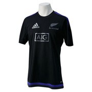 JMX02-S09044-J/S [オールブラックス パフォーマンスTシャツ メンズ Sサイズ ブラック/ナイトフラッシュ S15/ダークグレー]