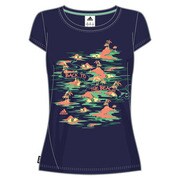 KAZ49-S91378-J/L [Graphic アロハ Tシャツ レディース Lサイズ ナイトスカイ]