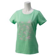 KAZ49-S91379-J/OT [Graphic アロハ Tシャツ レディース OTサイズ ライトフラッシュグリーン S15]