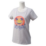 KAZ48-S91960-J/M [Graphic サンセット・スマイルTシャツ レディース Mサイズ パールグレー S14]