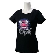 KAZ48-S91961-J/OT [Graphic サンセット・スマイルTシャツ レディース OTサイズ ブラック]
