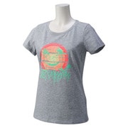 KAZ48-S91962-J/L [Graphic サンセット・スマイルTシャツ レディース Lサイズ ミディアムグレイヘザー]