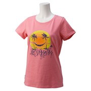 KAZ48-S91963-J/M [Graphic サンセット・スマイルTシャツ レディース Mサイズ ビスタピンク S15]