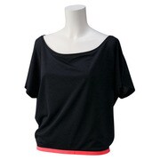 GYT74-S22680-J/M [Seasonal training climachill (クライマチル) スタイル半袖Tシャツ 1.2 レディース Mサイズ ブラックメレンゲ/フラッシュレッド S15]