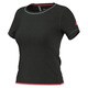GYT79-S22687-J/S [Seasonal training climachill (クライマチル) 半袖Tシャツ 1.2 レディース Sサイズ ブラックメレンゲ/フラッシュレッド S15]