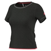GYT79-S22687-J/S [Seasonal training climachill (クライマチル) 半袖Tシャツ 1.2 レディース Sサイズ ブラックメレンゲ/フラッシュレッド S15]