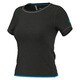 GYT79-S24509-J/S [Seasonal training climachill (クライマチル) 半袖Tシャツ 1.2 レディース Sサイズ ブラックメレンゲ/チルブルー]