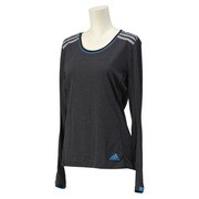 JNI84-S24933-J/S [Snova climachill (クライマチル) 長袖Tシャツ レディース Sサイズ チルブラックメランジ/チルブルー]