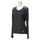 JNI84-S24933-J/OT [Snova climachill (クライマチル) 長袖Tシャツ レディース OTサイズ チルブラックメランジ/チルブルー]