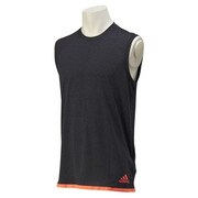 GYT12-S27004-J/S [climachill (クライマチル) スリーブレスTシャツ メンズ Sサイズ チルブラックメランジ/ソーラーレッド]