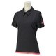 GYT59-S27250-J/L [climachill (クライマチル) ポロシャツ レディース Lサイズ チルブラックメランジ/フラッシュレッド S15]