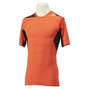 AJ439-S19445-J/M [Techfit (テックフィット) COOL 半袖Tシャツ メンズ Mサイズ セミソーラーレッド/ブラック]