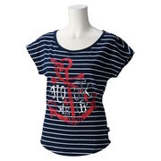 GYQ46-S26487-J/M [SC アンカーボーダーTシャツ レディース Mサイズ カレッジネイビー/ホワイト]