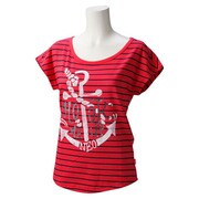 GYQ46-S26489-J/L [SC アンカーボーダーTシャツ レディース Lサイズ ジョイS13/カレッジネイビー]