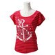 GYQ46-S26489-J/OT [SC アンカーボーダーTシャツ レディース OTサイズ ジョイS13/カレッジネイビー]