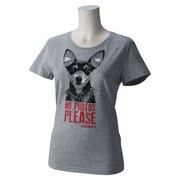 GYQ43-S26494-J/M [STR APR ドッグTシャツ レディース Mサイズ ミディアムグレイヘザー/フラッシュレッド S15]
