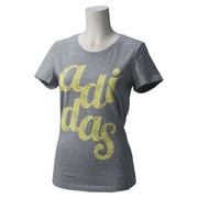 GYR27-S26621-J/L [STR APR ロゴTシャツ レディース Lサイズ ミディアムグレイヘザー/ブラッシュイエローS15]