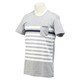 GYQ81-S26797-J/O [SC ボーダーポケット Tシャツ メンズ Oサイズ ミディアムグレイヘザー/ホワイト]
