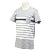 GYQ81-S26797-J/XO [SC ボーダーポケット Tシャツ メンズ XOサイズ ミディアムグレイヘザー/ホワイト]