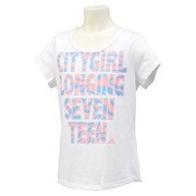 KAU30-S90484-J160 [adidasjewel Climalite コットン半袖Tシャツ ガールズ 1 160cm ホワイト]