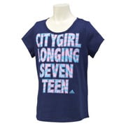 KAU30-S90486-J130 [adidasjewel Climalite コットン半袖Tシャツ ガールズ 1 130cm ナイトスカイ]