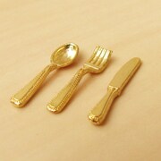 みにるー 金のカトラリー3点セット [ミニチュアモデル]