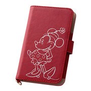 RT-DSPIS/MN [スマートフォン汎用 ディズニー ホットスタンプ レザーケース Sサイズ(合皮) ミニー]