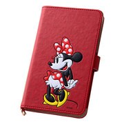 スマートフォン汎用 ディズニー ポップアップ レザーケース Lサイズ(合皮) ミニー RT-DSPJL/MN