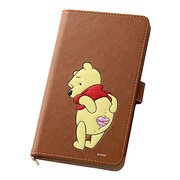 スマートフォン汎用 ディズニー ポップアップ レザーケース Lサイズ(合皮) プーさん RT-DSPJL/PO