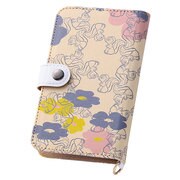 RT-DSPRS/FW [スマートフォン汎用 ディズニー ノスタルジック レザーケース Sサイズ(合皮) フラワー]