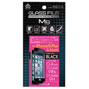 IMD-F418BK [合金フレーム付 ガラスフィルム iPhone 6 Plus/6s Plus 5.5インチ用 BK]