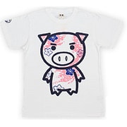 BU1142325 [和柄Tシャツ 桜吹雪美豚 美白 Mサイズ]