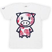 BU1142326 [和柄Tシャツ うずまき美豚 美白 LLサイズ]