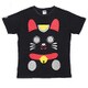BU1142332 [和柄Tシャツ まねき猫 漆黒 LLサイズ]