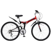 マウンテンバイク 26型 外装18段変速(フロント3段×リア6段) レッド/ブラック MTB-2618RR