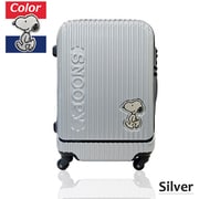 スヌーピーTSAジッパーキャリーワンポイント 旅行日数目安:1~2泊 25L TSAロック搭載 機内持ち込み可 VSN-0058 シルバー VA-241154