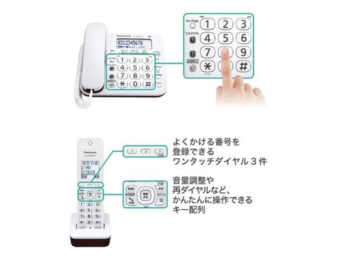 Panasonic - パナソニック コードレス電話機 VE-GD24DL-W 子機1台付き Amazon.co.jp: パナソニック RU・RU・RU デジタルコードレス