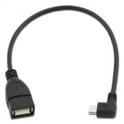 USBホストケーブル A - Micro-B 右L型 ブラック USB-134AM