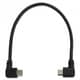 USBホストケーブル Micro-B - Micro-B 左右L型 16cm ブラック USB-139A