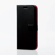 GALAXY S6用 レザーケース 横フラップ 薄型 ブラック PD-SCGS6PLFSNBK