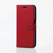 GALAXY S6用 レザーケース 横フラップ 薄型 レッド PD-SCGS6PLFSNRD